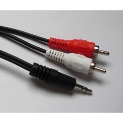 Vernikkelde Jack/Tulp audio kabel - 5 meter
