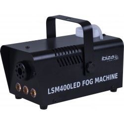 Mini rookmachine 400W met 3 gele LED's - Zwart