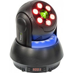 Laser GOBO Moving Head met Wash LED & LED ring (zwart)