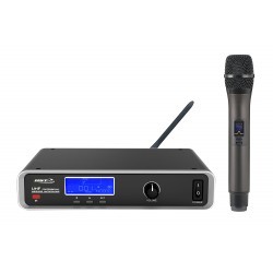 1 kanaals UHF mic ontvanger, 16 freq, 1x microfoon, IR