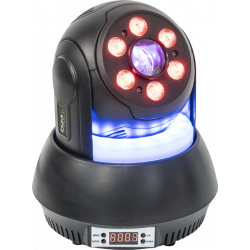 Wash Moving Head met 30W GOBO spot & LED ring (zwart)