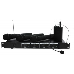 4-kanaals draadloos microfoon systeem